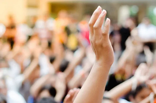 Personas participando en un evento político como forma de expresar la importancia de la participación ciudadana